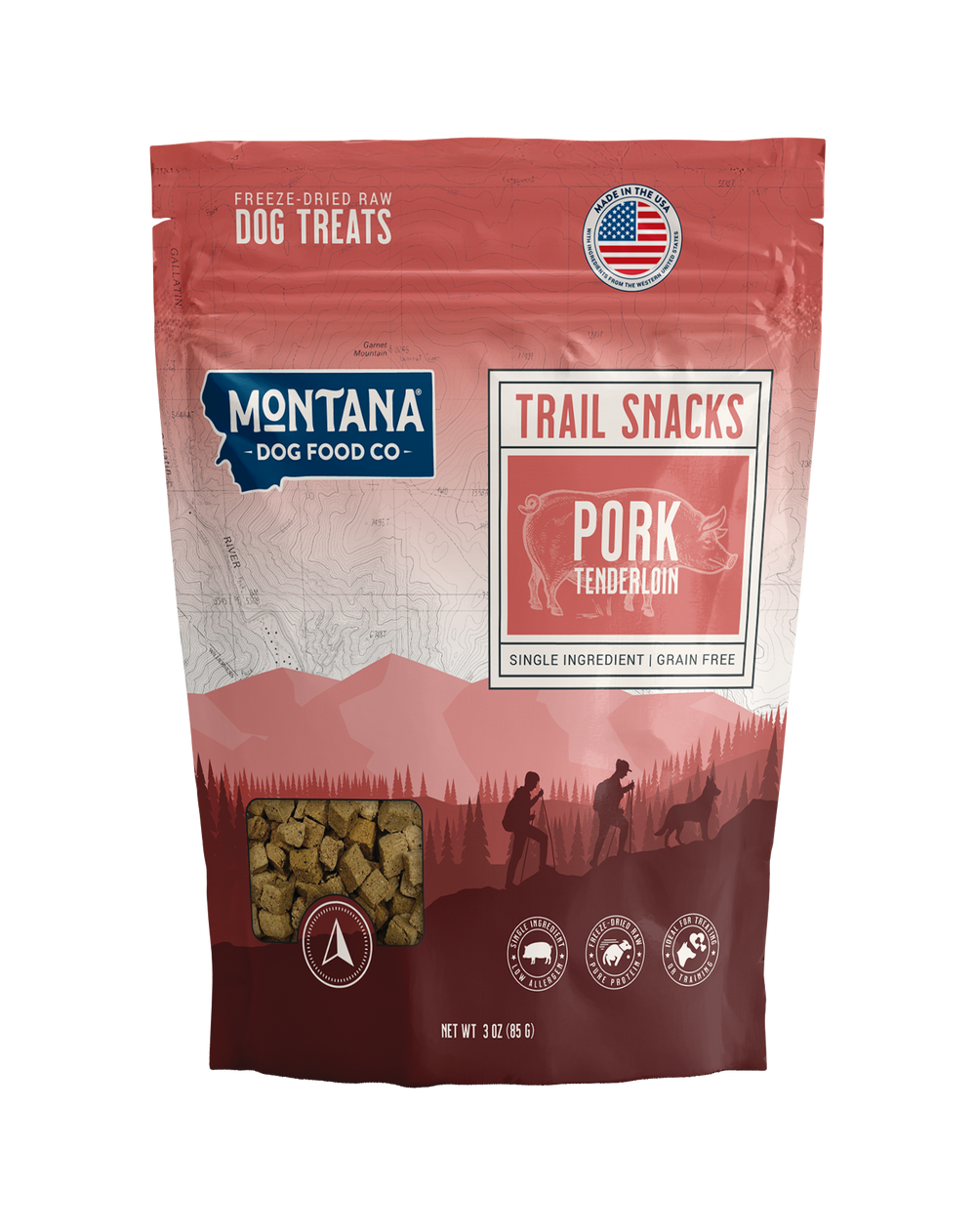 Pork Tenderloin Freeze-dried Raw Trail Snacks (Treats) for