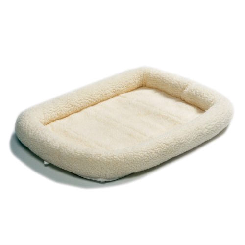 36 x 23 inch Synthetic Sheepskin Fleece Dog Bed - Medium