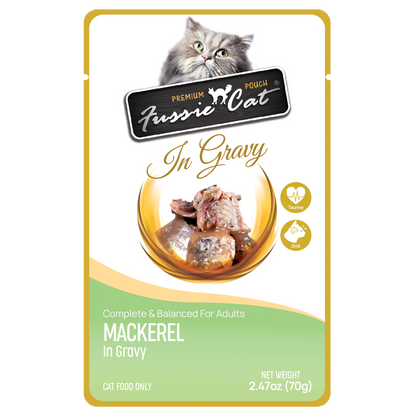 Fussie Cat Pouch - Mackerel in Gravy (2.47oz)
