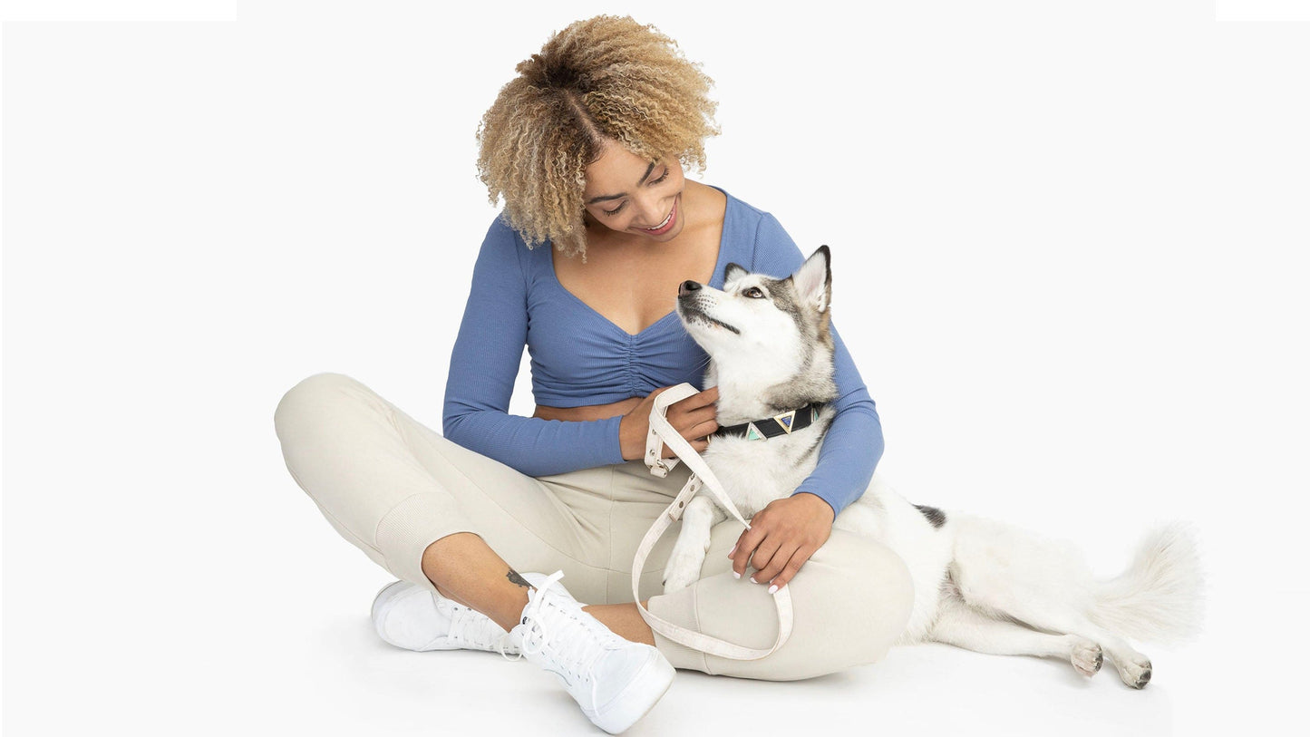 Cloud White Cork Leather Leash - Purrfect Pet Kingdom