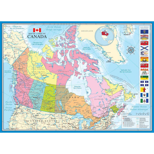 Map of Canada 1000 Piece Jigsaw Puzzle Eurographics