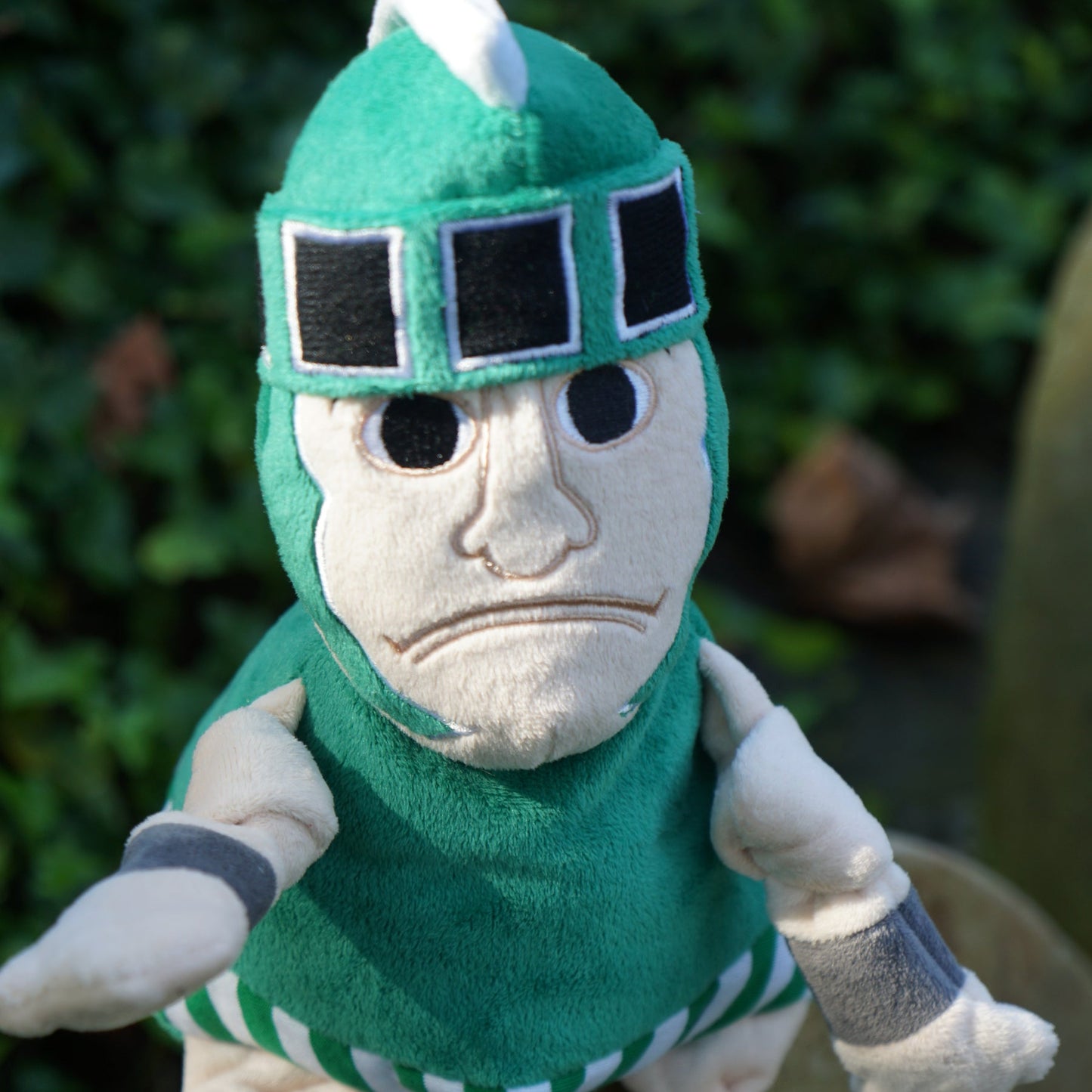Dog Toy NCAA Michigan State University Sparty Knottie Plush - close up product image for dog toy