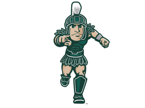 Dog Toy NCAA Michigan State University Sparty Knottie Plush - size and texture image for dog toy