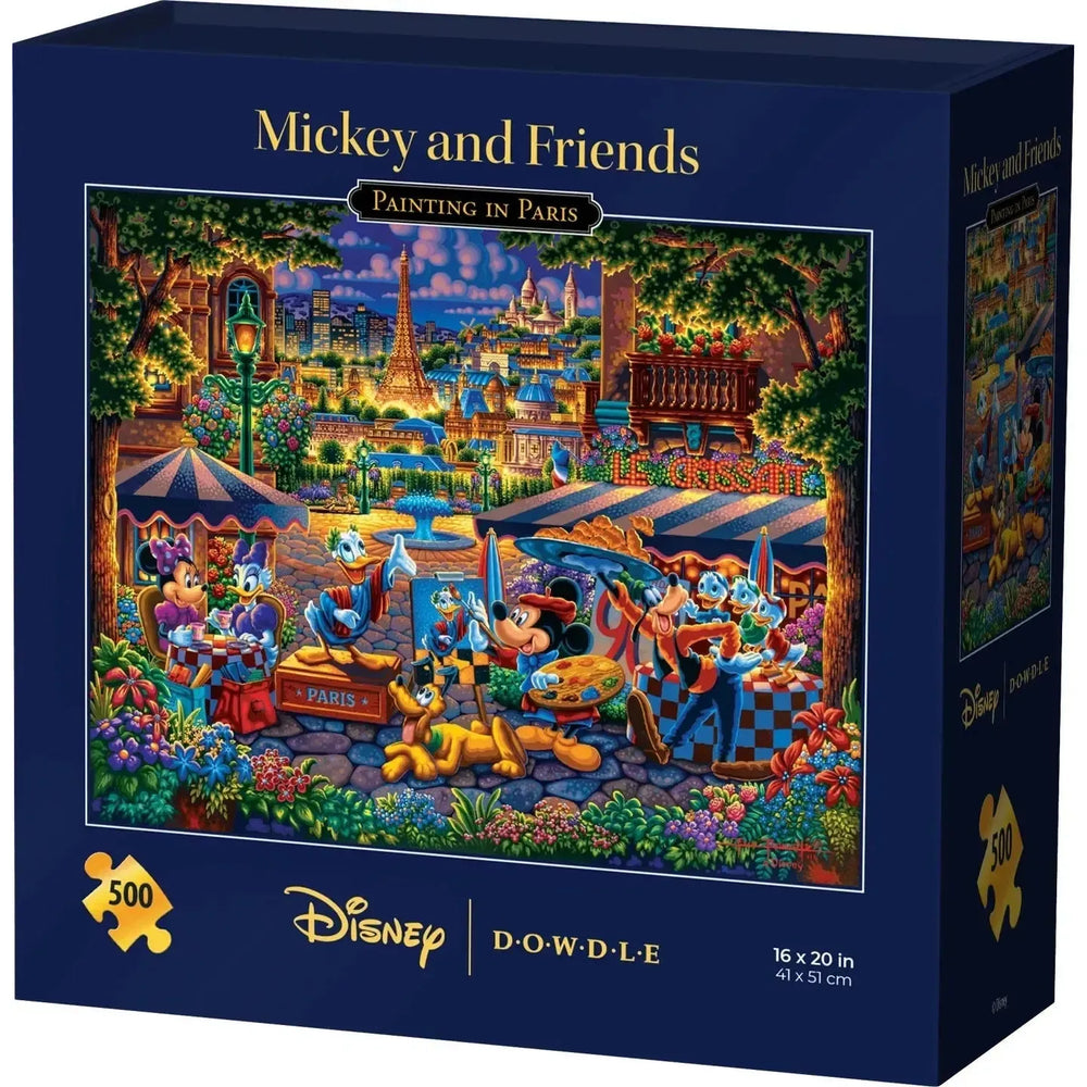 Mickey & Friends Painting in Paris 500 Piece Jigsaw Puzzle Disney x Dowdle