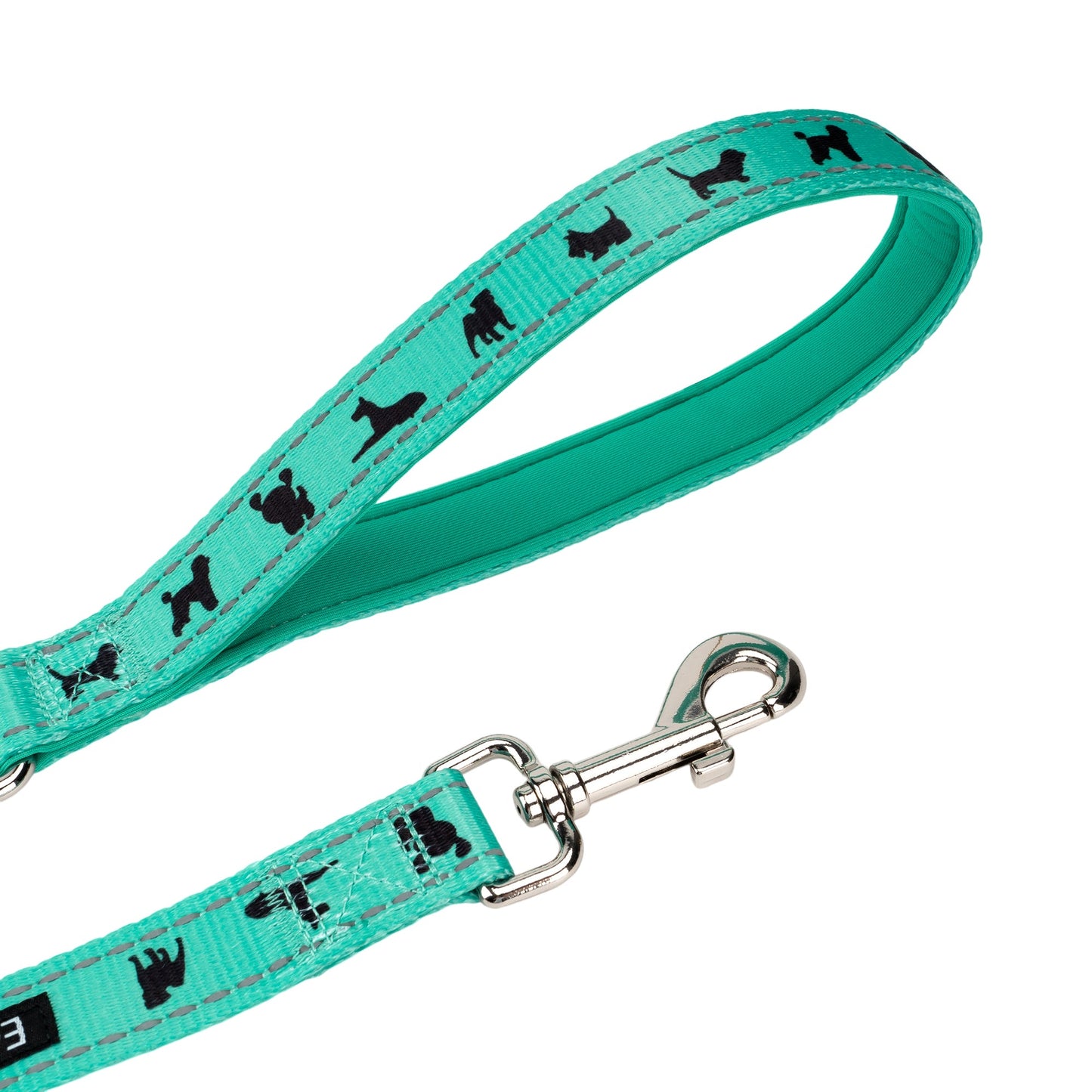 Dog Leash EcoBark Mint Turquoise Leash Comfort Grip Padded - lifestyle product image for dog leash