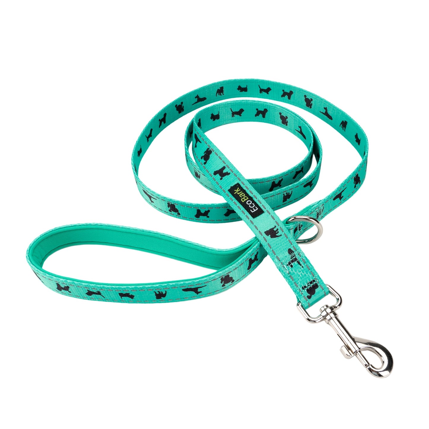 Dog Leash EcoBark Mint Turquoise Leash Comfort Grip Padded - gallery product image for dog leash