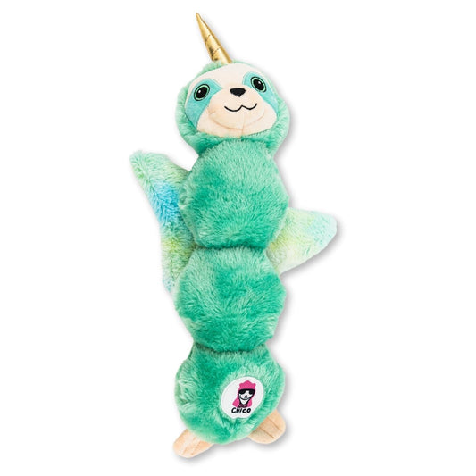 Mystical Mint Winged Sloth Plush Dog Toy – with Squeaker & Crinkle Paper for Fun Play - Purrfect Pet Kingdom