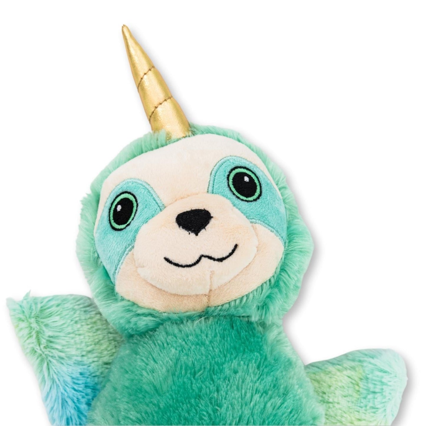 Mystical Mint Winged Sloth Plush Dog Toy – with Squeaker &