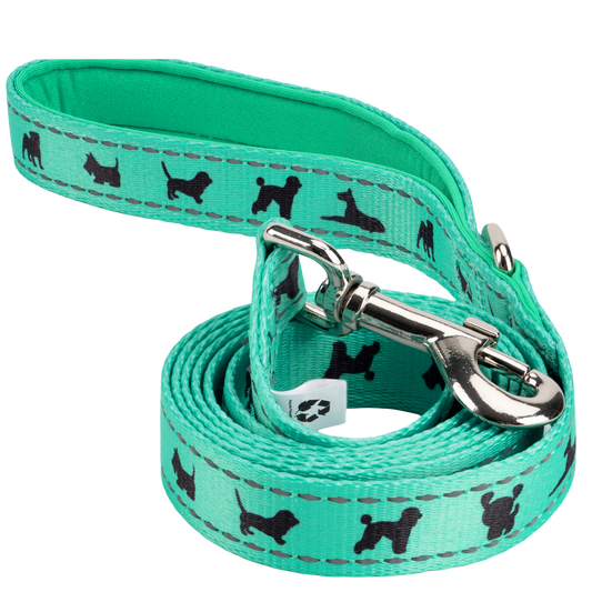 Dog Leash EcoBark Mint Turquoise Leash Comfort Grip Padded - main product image for dog leash