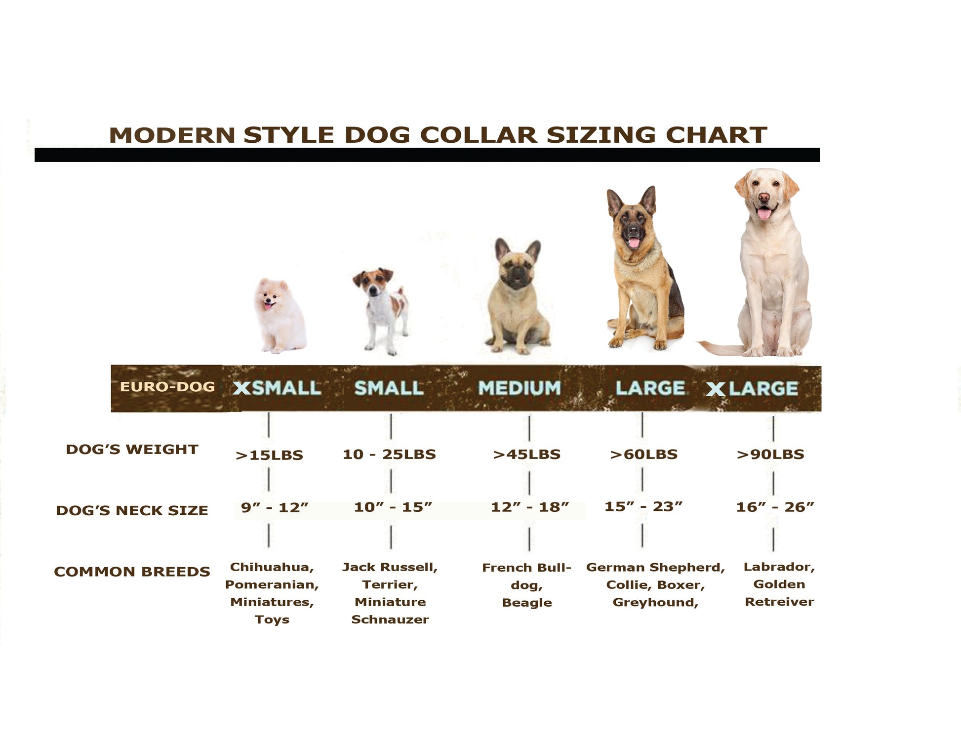 Dog Collar Modern Style Quick-Release Khaki Leather Collar - size and texture image for dog collar