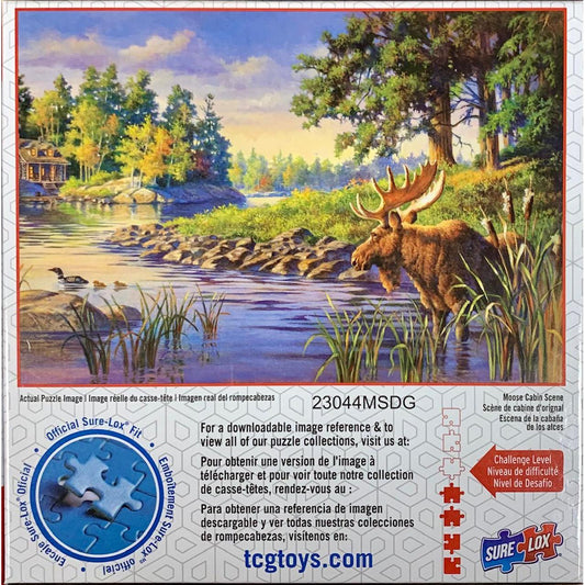 Moose Cabin Scene Wildlife 500 Piece Jigsaw Puzzle Sure Lox