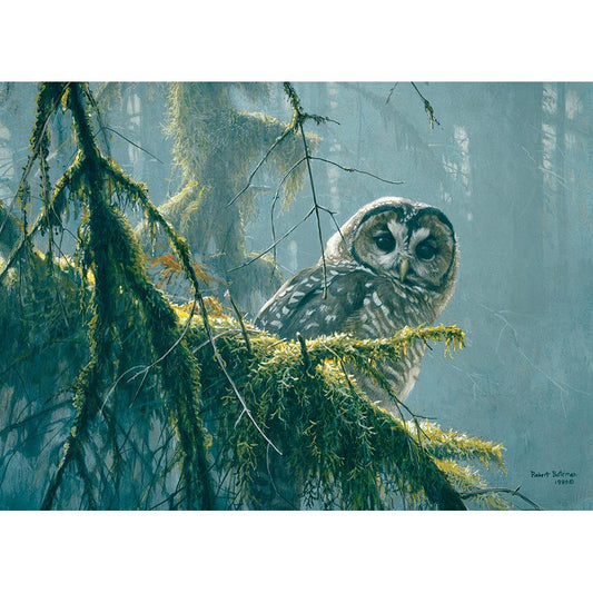 Mossy Branches - Spotted Owl 500 Piece Jigsaw Puzzle Cobble Hill