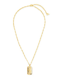 CZ Constellation Dog Tag Pendant Necklace by Sterling Forever