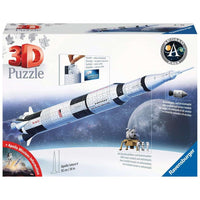 NASA Apollo Saturn V Rocket 504 Piece 3D Jigsaw Puzzle Ravensburger