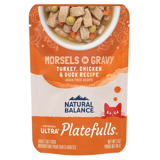Natural Balance Cat Pouch Turkey, Chicken & Duck (3oz) - Wet Cat Food - The Family Pet