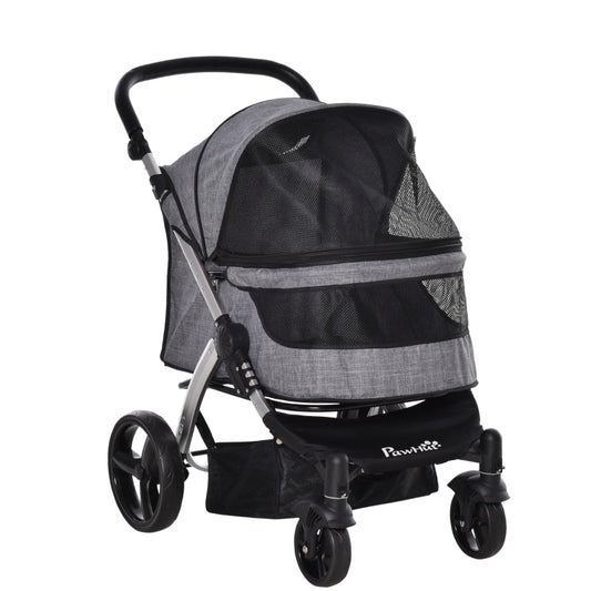 Travel Pet Stroller with Adjustable Handlebar