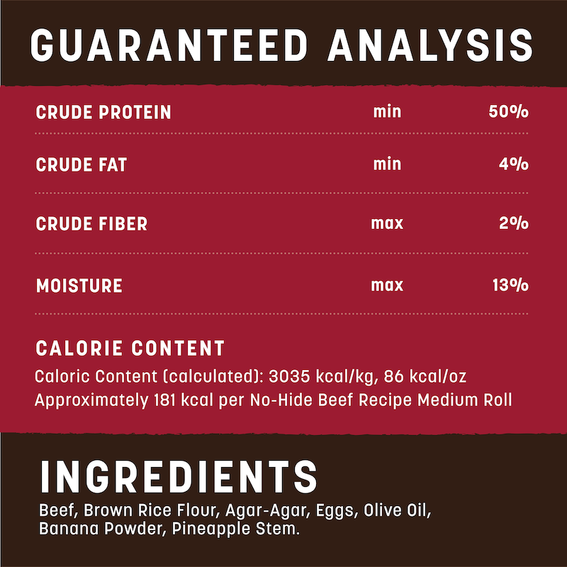 Earth Animal No Hide Medium Beef Dog Rolls (2pk) (4.2oz) - Earth Animal Dog Treats - The Family Pet