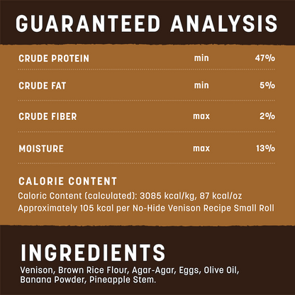 Earth Animal No Hide Small Venison Dog Rolls (2pk) (2.4oz)