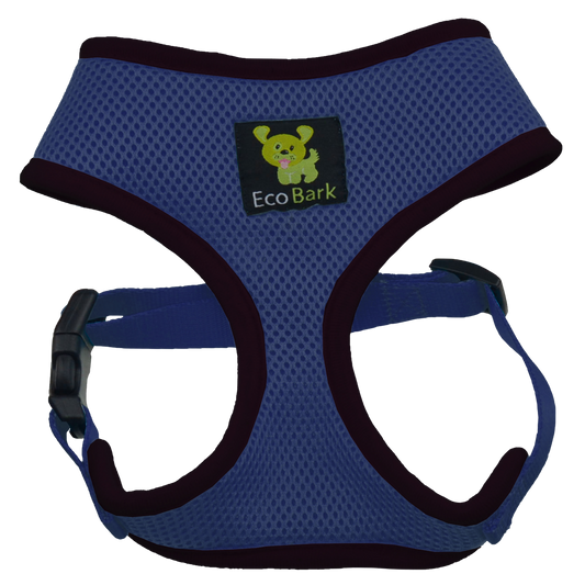 EcoBark Navy Dog Harness - Over-the-Head Soft Mesh Dog Vest