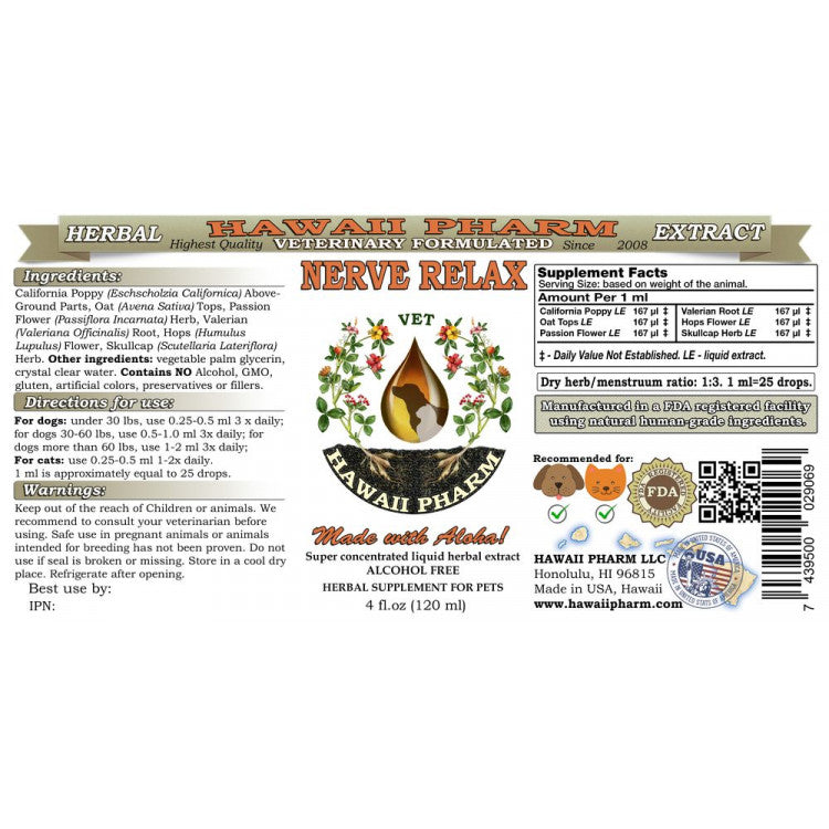 NERVOUS SYSTEM SUPPORT / Calming Remedy (nerve relax) - Health Products 4 All - ReNewedPet
