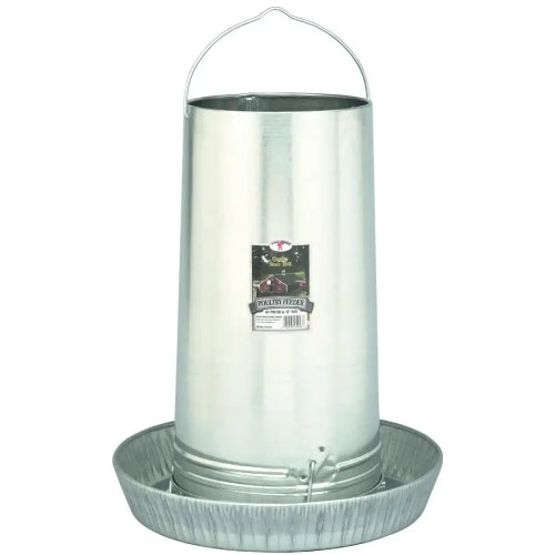 Little Giant 40-Pound Hanging Metal Poultry Feeder Outdoor Galvanized Steel