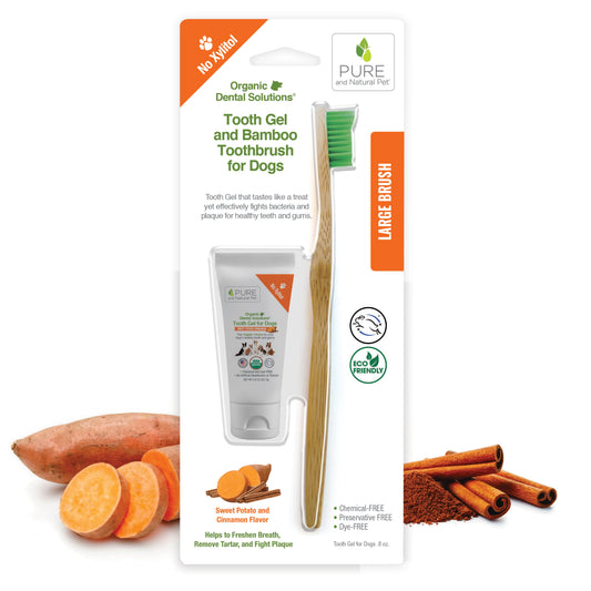 Purrfect Kingdom™ - Tooth Gel With Bamboo Brush Large Dog