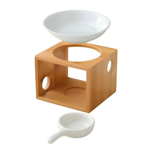 Bamboo Aroma Diffuser Candle Holder