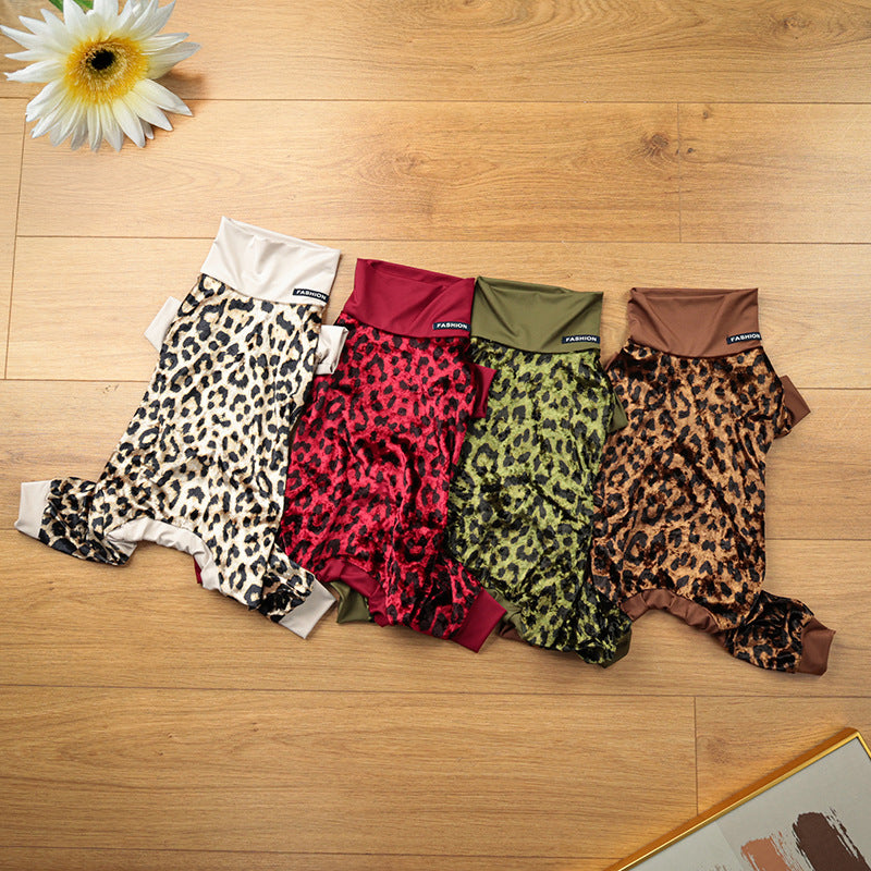 Leopard Dog Pajamas – Soft, Stretchy & Stylish Sleepwear