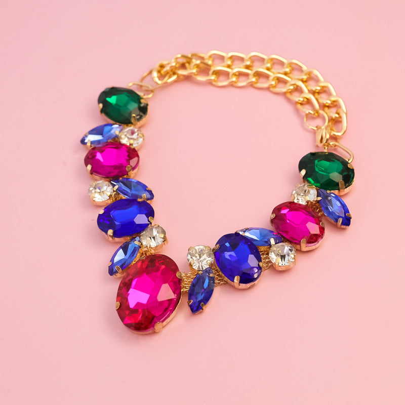 Dog Necklace Gem – Adjustable Gold Chain