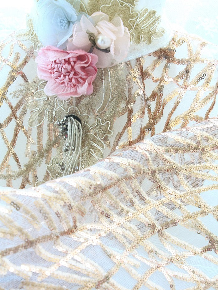 Exquisite Gold Silver Sequin Pet Gown Luxurious Dog Princess Dress - Purrfect Pet Kingdom