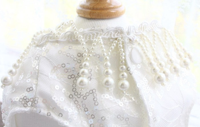 Exquisite Gold Silver Sequin Pet Gown Luxurious Dog Princess Dress - Purrfect Pet Kingdom