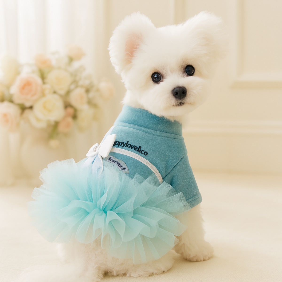 Elegant Tutu Dog Dress Tif**** Blue