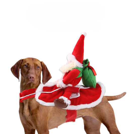 Christmas Riding Santa Dog Costume
