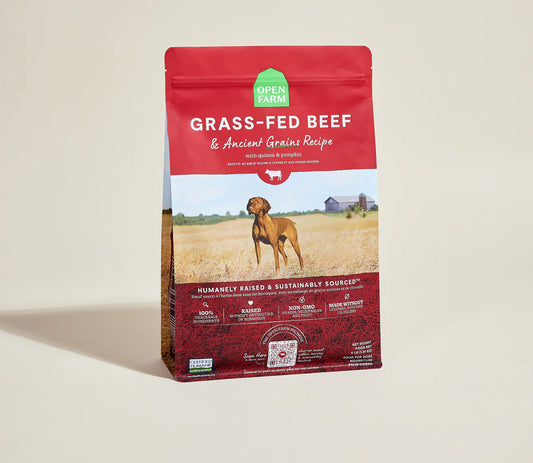 Open Farm Grass Fed Beef and Ancient Grains Dry Dog Food 20lb