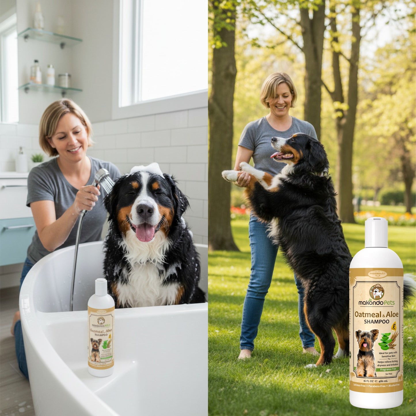 Dog Shampoo Oatmeal Aloe Vera Sensitive Skin 16 Oz 🧼