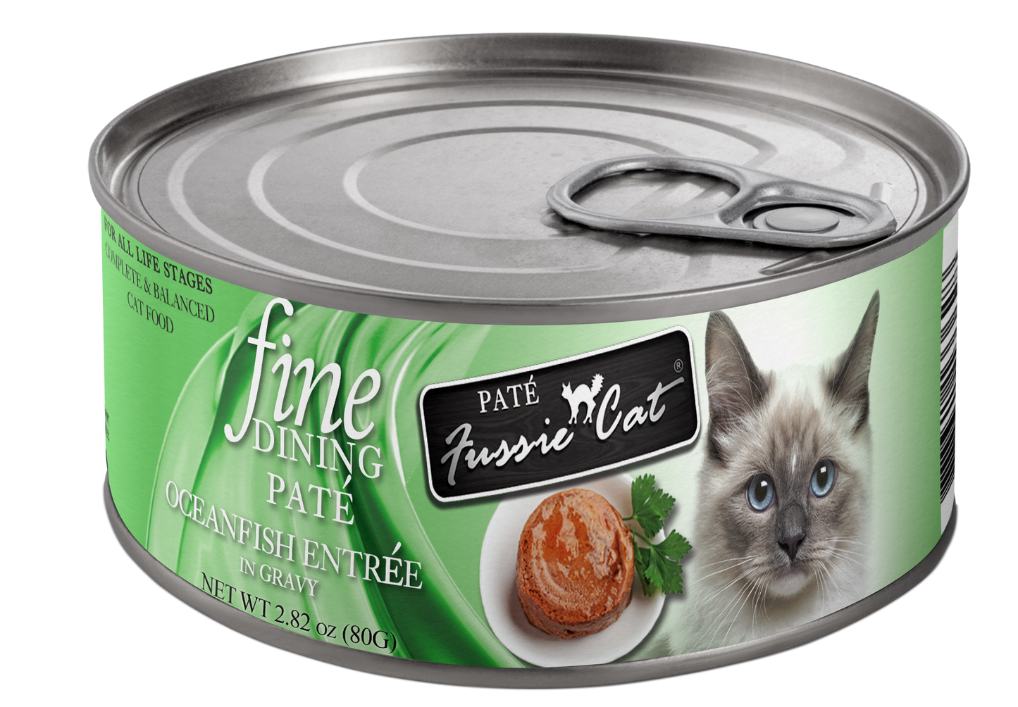 Fussie Cat Fine Dining - Pate - Oceanfish Entree in gravy (2.82oz) - Fussie Cat Wet Cat Food - The Family Pet