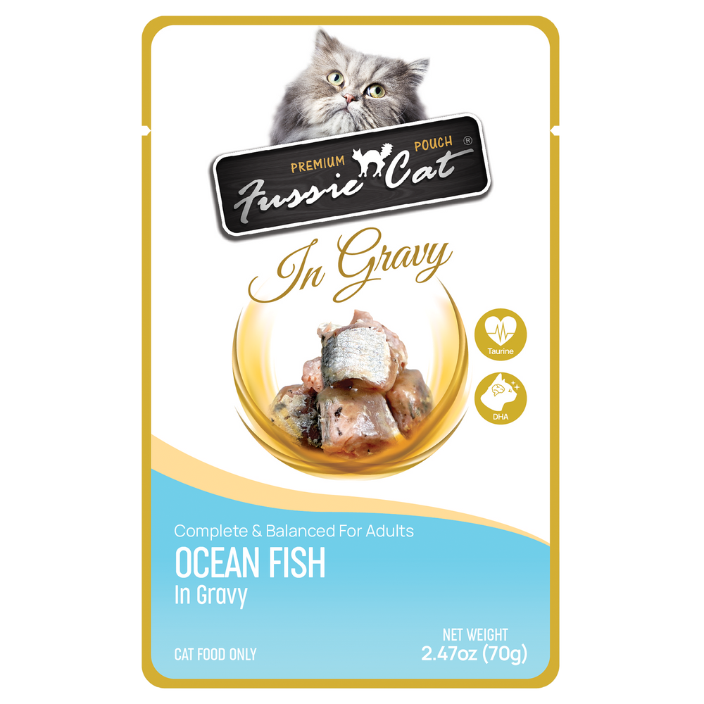 Fussie Cat Pouch - Ocean Fish in Gravy (2.47oz)