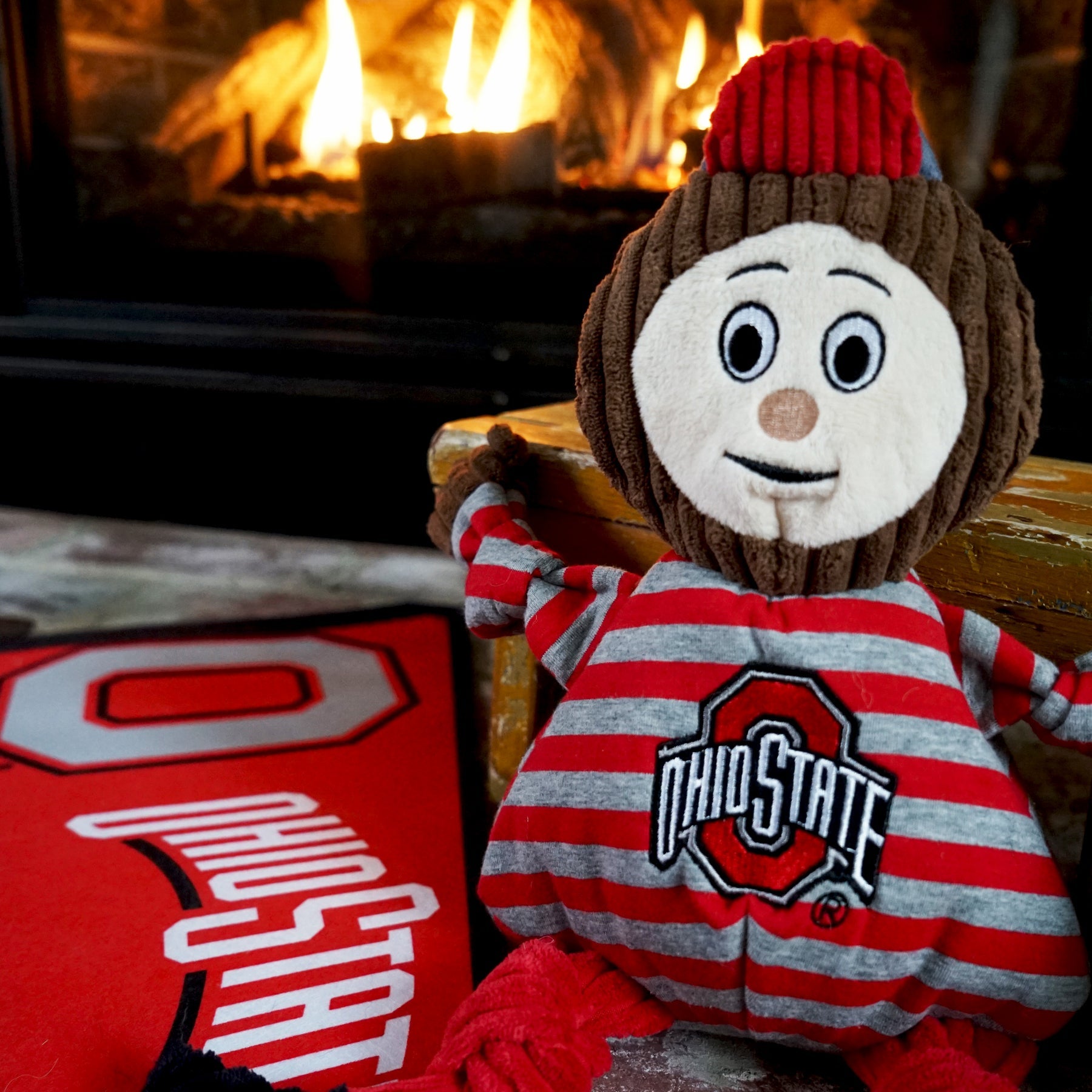 Dog Toy NCAA Ohio State University Brutus the Buckeye Essent - size and texture image for dog toy