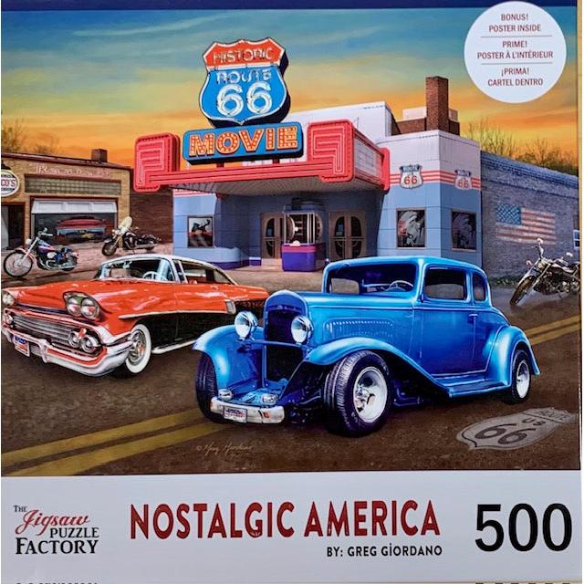 Old Time Movie Nostalgic America 500 Piece Jigsaw Puzzle Leap Year