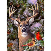One Deer Two Cardinal 500 Piece Jigsaw Puzzle Cobble Hill