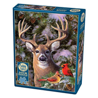 One Deer Two Cardinal 500 Piece Jigsaw Puzzle Cobble Hill