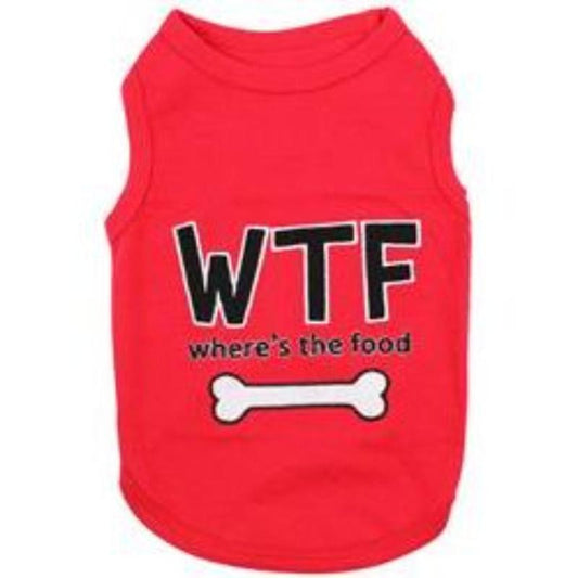 WTF Where's the Food Red Dog T-Shirt