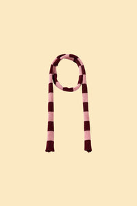 Rosé Bliss Thin Useless Striped Scarf (Free with Matching Sweater Purchase)