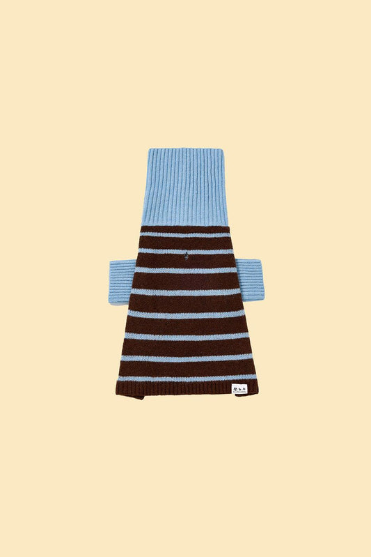 Dog Sweater Bluebell Stripes Two-Tone Turtleneck 🧶