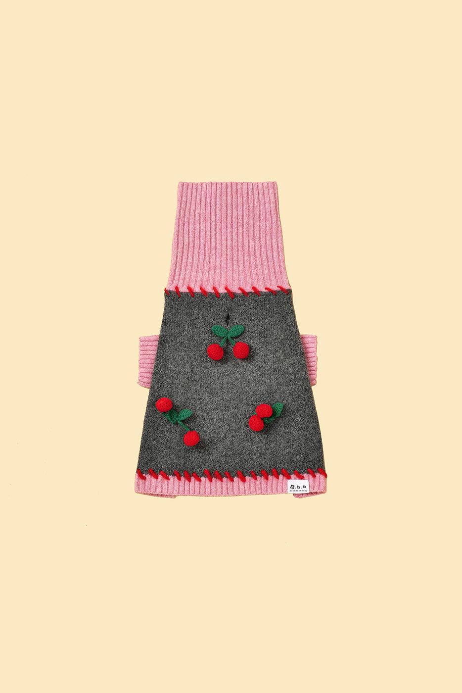Dog Sweater Cherry Kiss Handmade Turtleneck 🧶