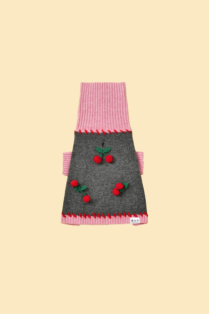 Dog Sweater Cherry Kiss Handmade Turtleneck 🧶