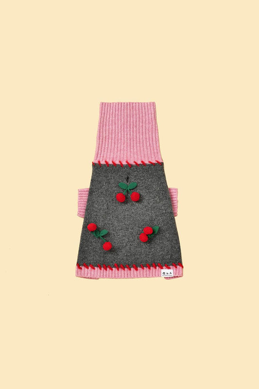 Dog Sweater Cherry Kiss Handmade Turtleneck 🧶