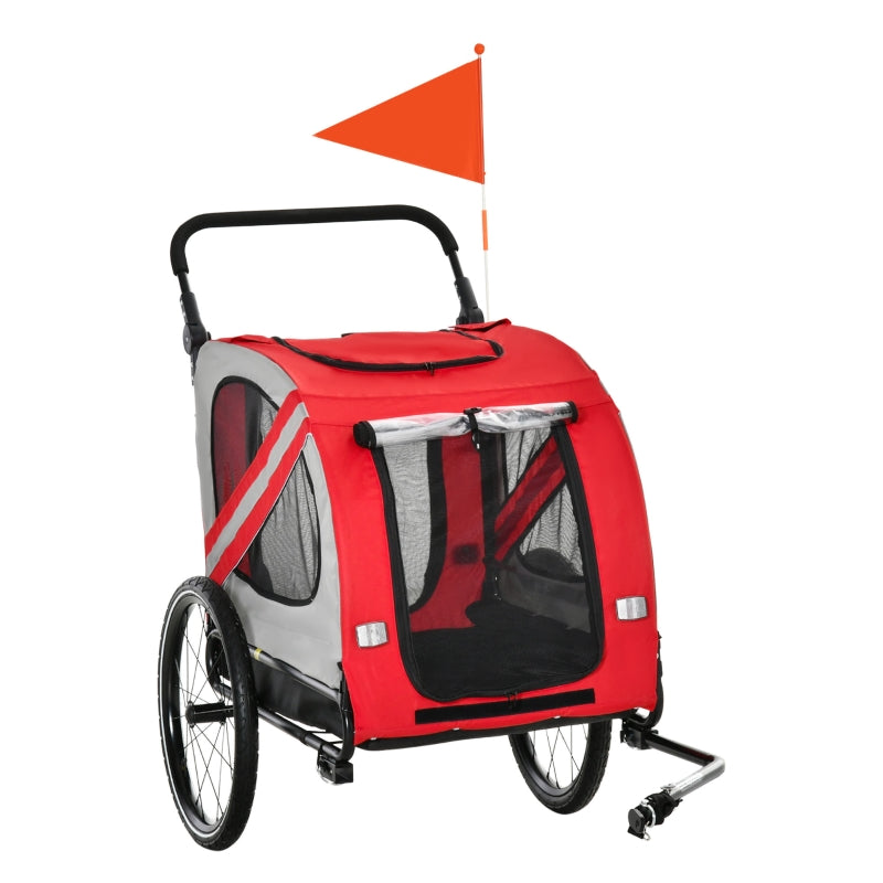 2-In-1 Pet Bike Trailer Stroller Jogging 🚴