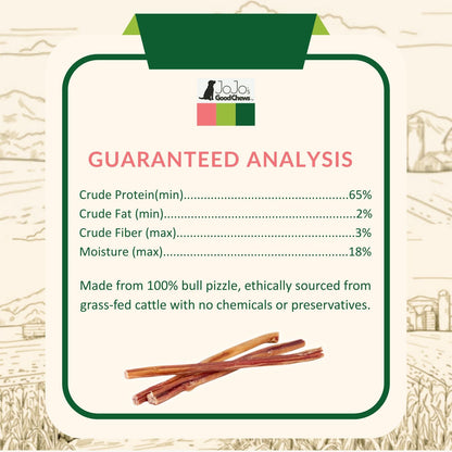 All-Natural Beef Bully Stick Dog Treats ? Nutrient-Rich, and