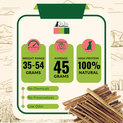 All-Natural Beef Bully Stick Dog Treats ? Nutrient-Rich, and